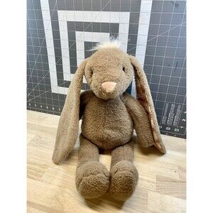Plushible - Brown Easter Bunny Rabbit Plush with Plaid Ears